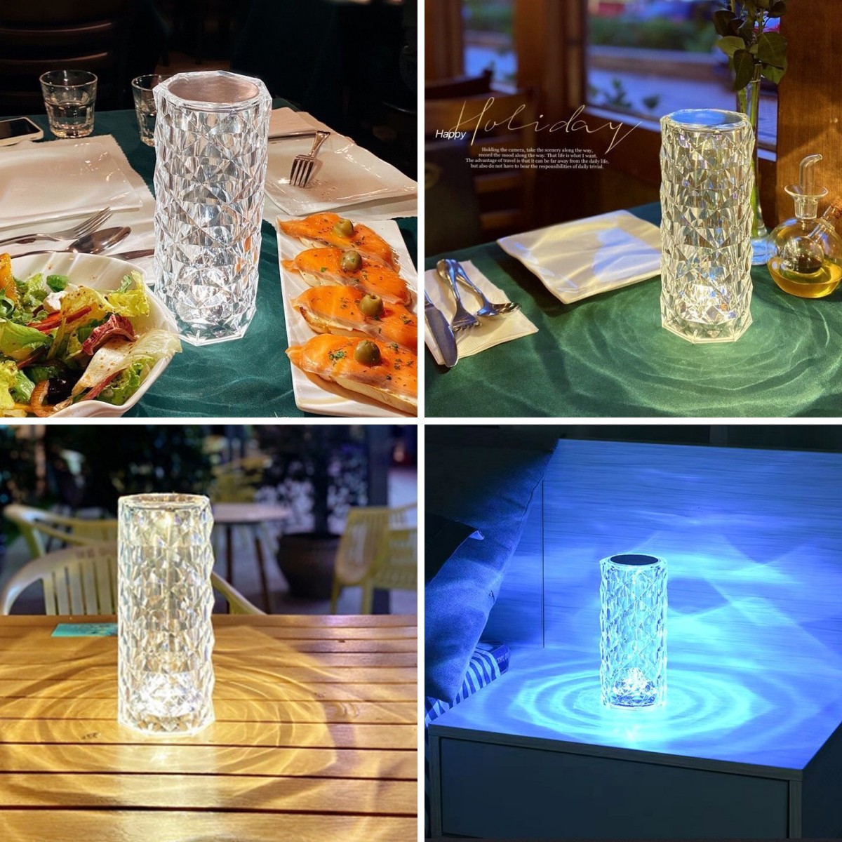 Crystal Table Lamp Rose Light Projector: Illuminate Your Space with Elegance and Romance