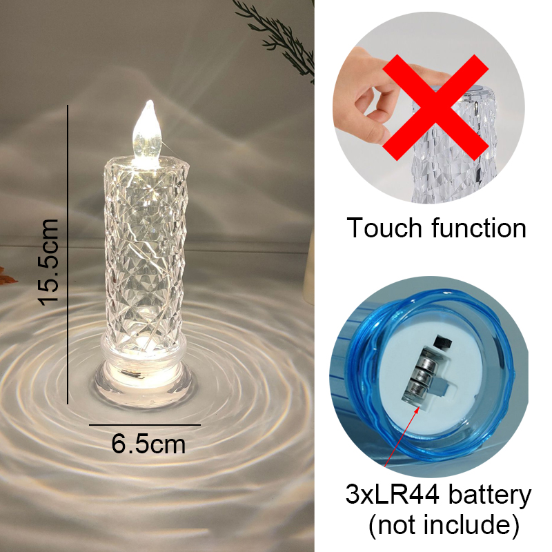 white Crystal candle